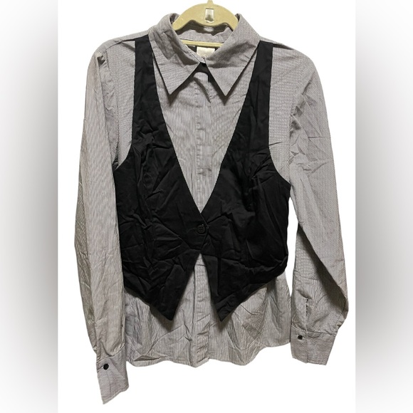 NEVA Pinstripe Vest Button-down Tall - Picture 4 of 10